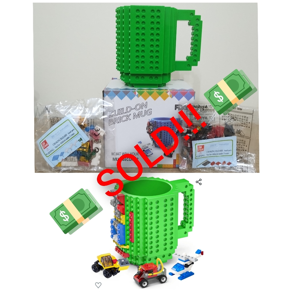 💵 SOLD!! Build-On Brick Mug *NEW IN BOX!*